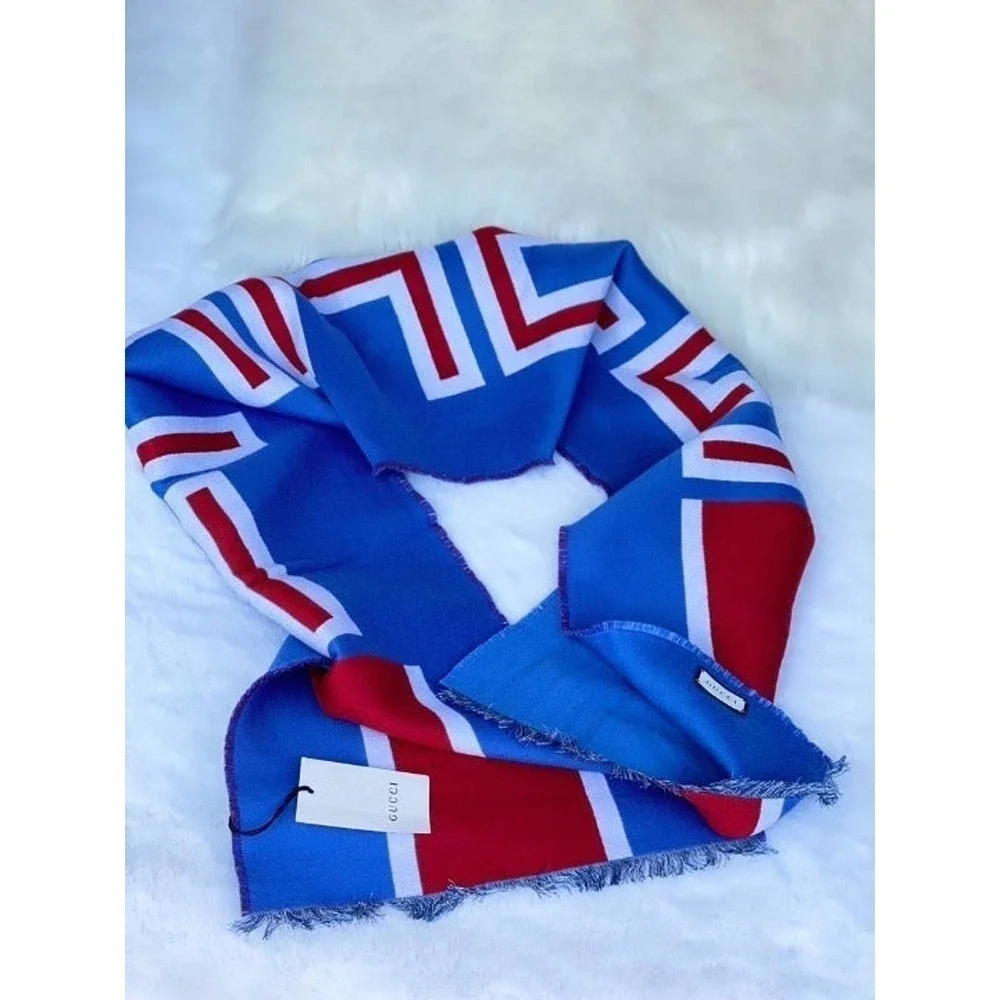 🆕⭐️GUCCI🌟 NEW LTD ED. Sig. Heron Logo Wool Scarf UNISEX (2019) | New w. tags!